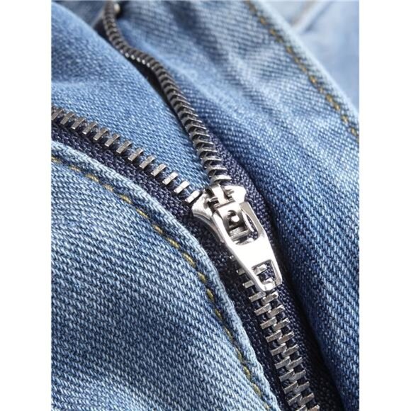 NWT Men's Light Wash Distressed Star Print Jeans - Picture 9 of 9